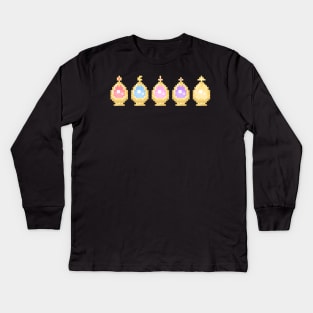 Pixel Soul Gems Kids Long Sleeve T-Shirt